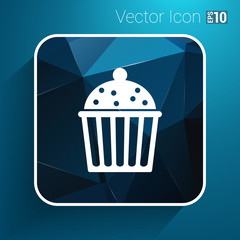 Logo cake cupcake vector symbol label design