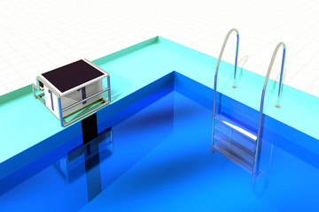 プールの第一のコース