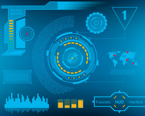 Obraz premium Abstract future, concept vector futuristic blue virtual graphic