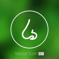 Fototapeta premium Nose vector illustration icon smell breathe care
