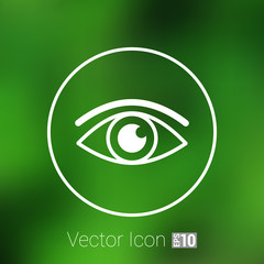 Eye icon vector vision symbol look graphic pictogram