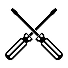 Screwdriver black vector icon