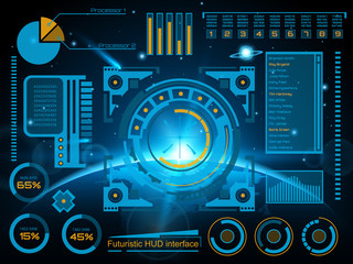 Abstract future, concept vector futuristic blue virtual graphic