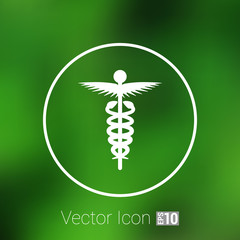 medicine icon logo symbol snake caduceus doctor 