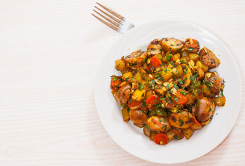 vegetables with mushrooms