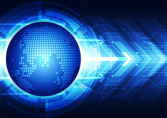 abstract global communication technology, vector background