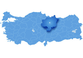 Map of Turkey, Sivas