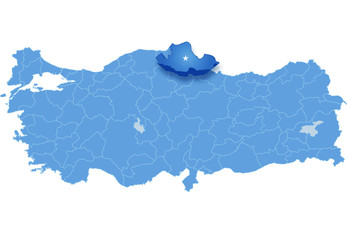 Map of Turkey, Samsun