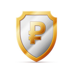 shield with RUB sign