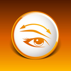 Eyelashes eyebrows vector eye icon makeup