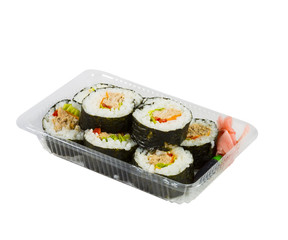 sushi in takeaway box