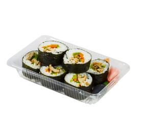 sushi in takeaway box