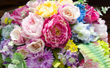 Artificial flowers.