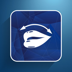 Lips icon isolated on white background. VECTOR illustration