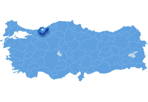 Map of Turkey, Duzce