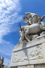 La fontaine des Licornes in Montpellier, France