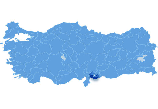 Map of Turkey, Kilis