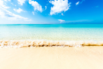 Beautiful sea and the white beach, Okinawa, Japan