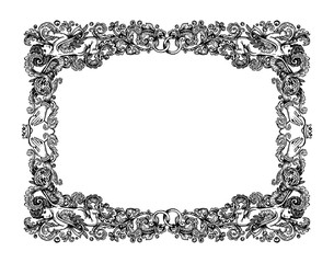 Vintage wedding vignette frame