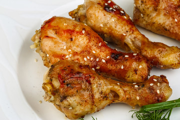 Grilled chicken legs