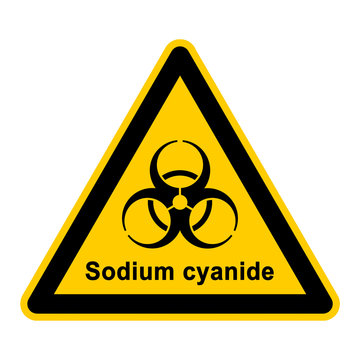 wso178 WarnSchildOrange - scs scs2 SodiumCyanideSign - NaCN - Sodium cyanide - german Natriumcyanid - e3863