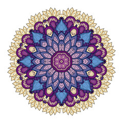 Vector Beautiful Deco Colored Mandala