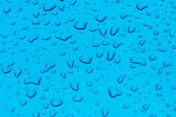 Rain drops on the blue floor