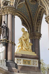 Fototapeta na wymiar The Albert Memorial, Statue of Prince Albert, Kensington Gardens, London
