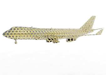 Airplane in the sky - Passenger Airliner / aircraft