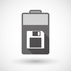 Obraz premium Isolated battery icon with a floppy disk