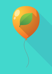 Long shadow balloon with a leaf