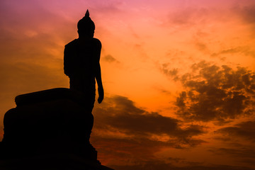 Silhouette Buddha image 