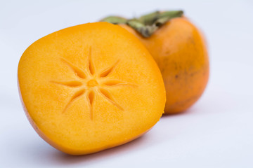 Persimmon on a white background