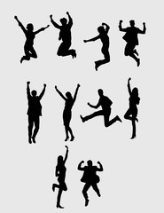 Business Jumping Silhouette, art vector design