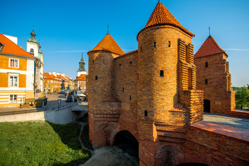 Barbican fortress in warsaw