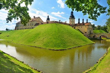 Fototapeta na wymiar Medieval castle in Nesvizh