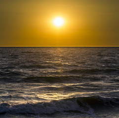 wave breakers at the ocean