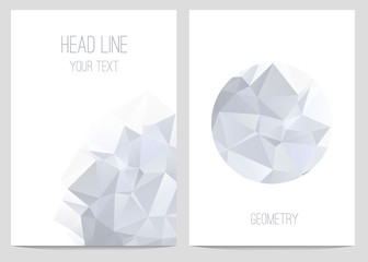 Abstract brochure and flyers in polygonal style.