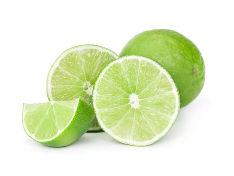 Fresh lime fruit isolated