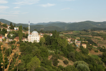 view of the village of G&uuml;rm&uuml;zl&uuml;, Iznik, Turkey
