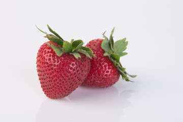 Fresh strawberries on background