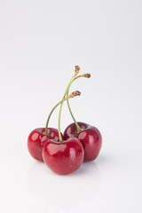 Fresh cherry berry on background