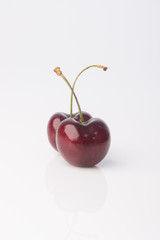 Fresh cherry berry on background