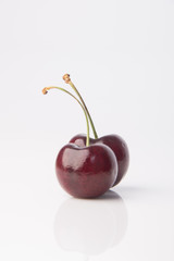 Fresh cherry berry on background