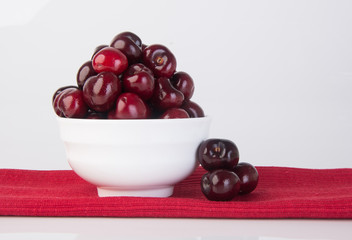 Fresh cherry berry on background