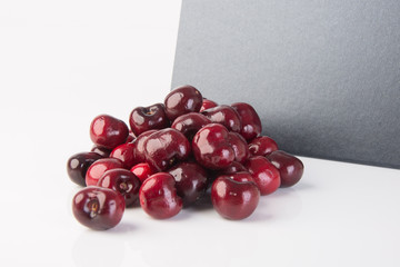 Fresh cherry berry on background