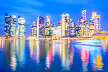 Abstract blur singapore city background