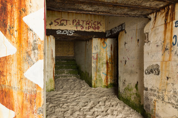 Fototapeta na wymiar Bunker am Strand in Lökken - Dänemark
