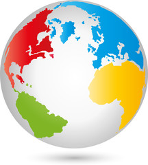 Plakat Erde, Globus, Weltkugel, Vektor