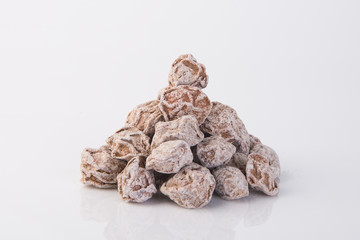 Salted Plum Tamarind Food Snack on a Background